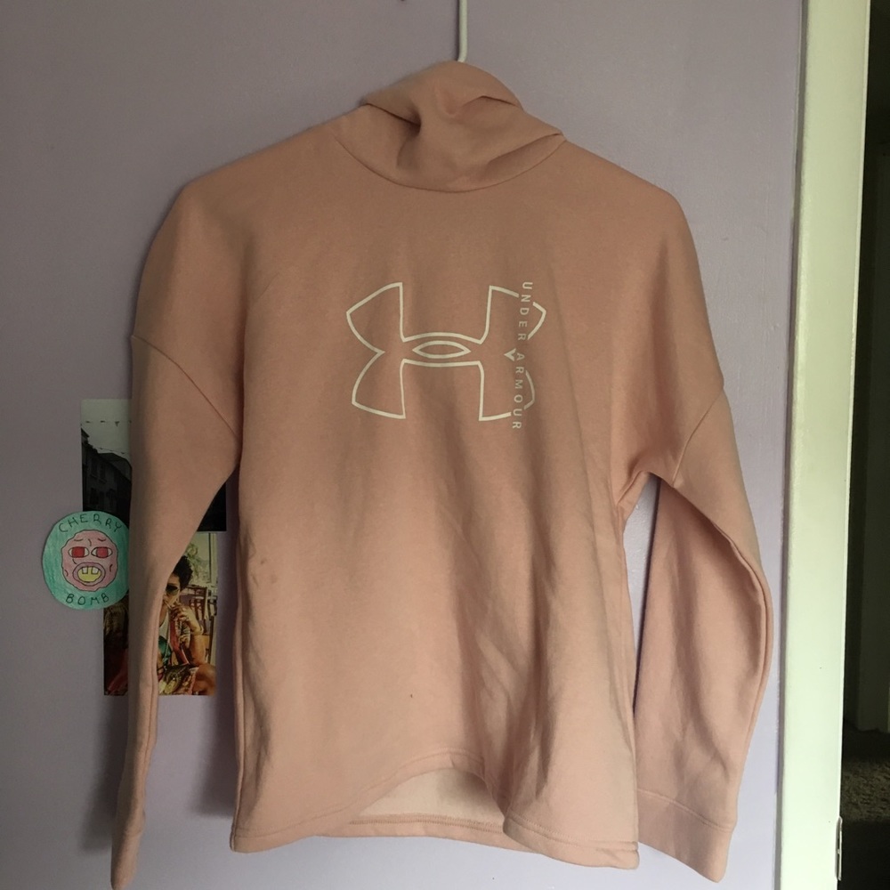 Pink under armor hoodie